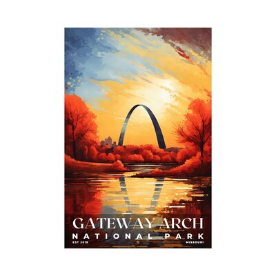 Gateway Arch National Park Poster, Travel Art, Office Poster, Home Decor | S6 - image1